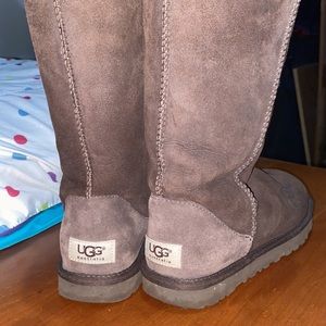 Ugg Australia Brown Leather Boots Size 6
